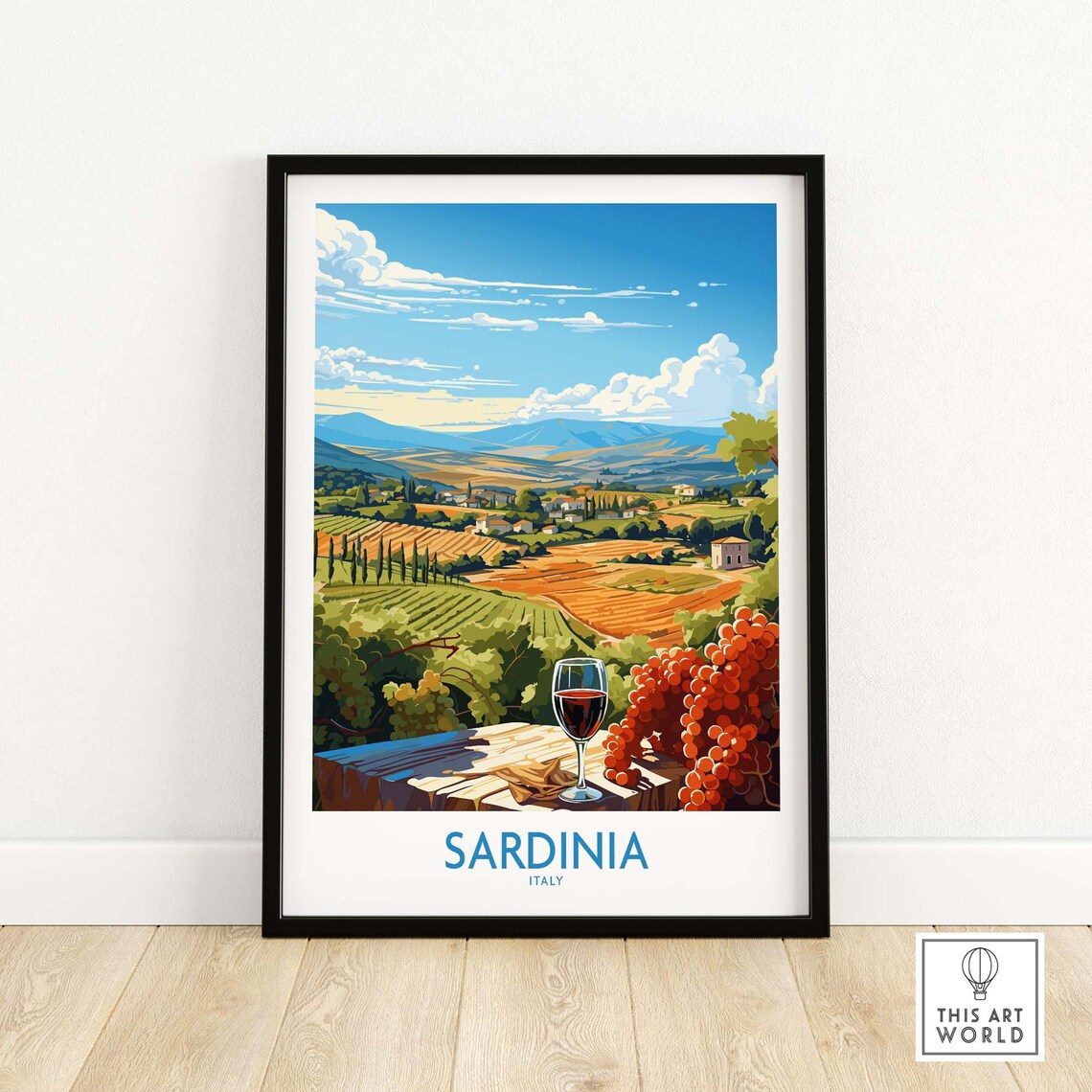 Sardinia Italy Travel Poster, Europe Wall Art - Image 4