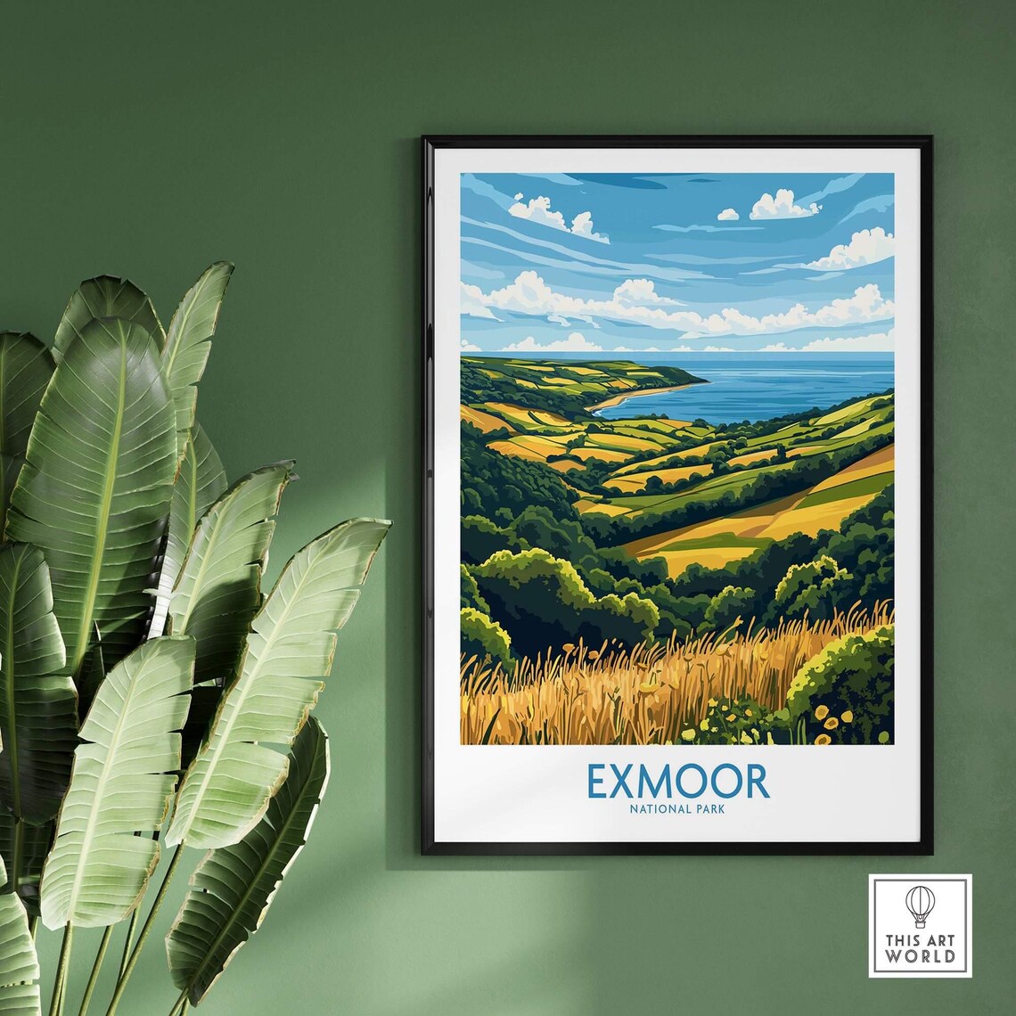 Exmoor Travel Poster, National Park Illustration - Image 2