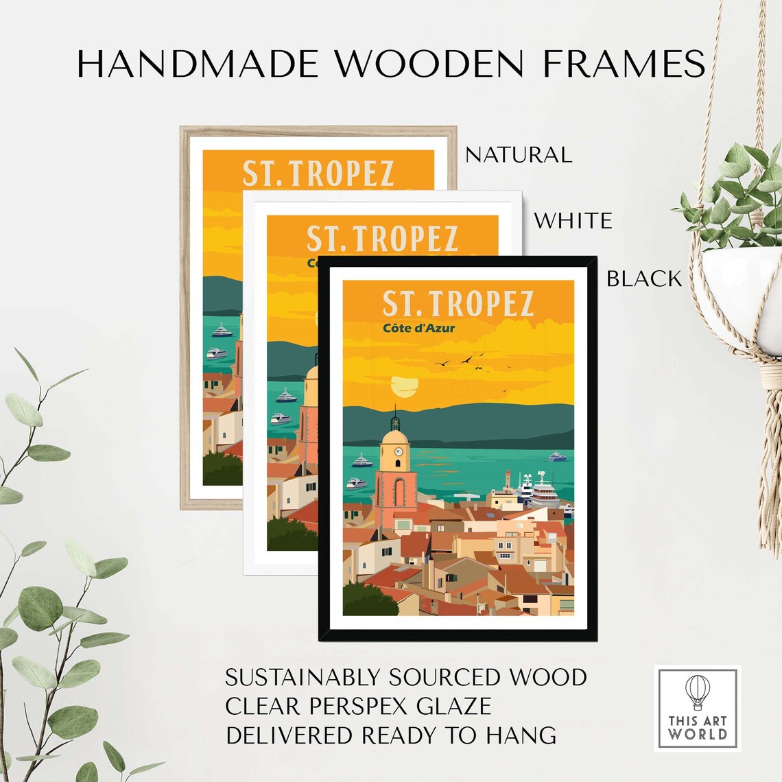 St Tropez Travel Poster, French Riviera Art Print - Image 2