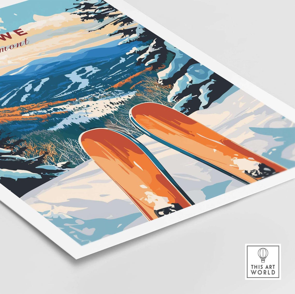 Stowe Vermont Ski Poster, Ski Lodge Decor - Image 5