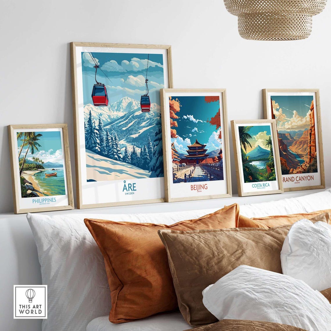 Ski Poster Re Sweden, Winter Sports Art Print - Image 3