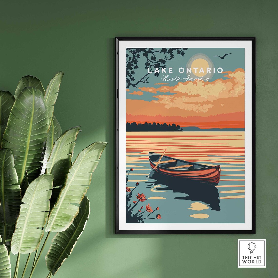 Lake Ontario Travel Poster, Lake and Shoreline - Image 2