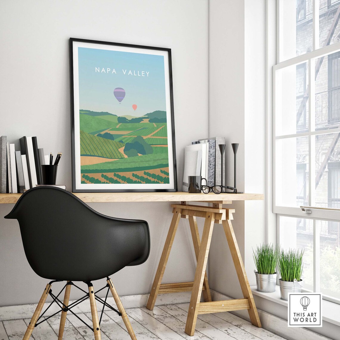 Napa Valley California Vineyard Travel Poster - Image 4