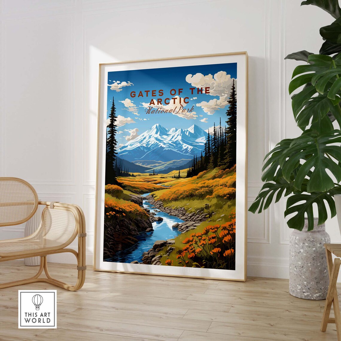 Gates of the Arctic National Park Alaska Wildflower Stream Poster - Image 3
