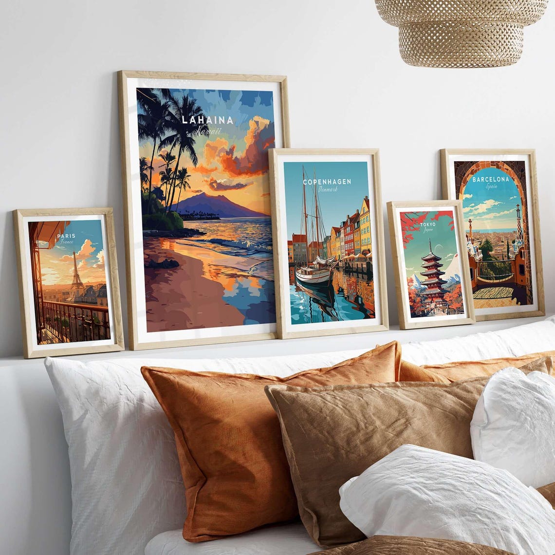Lahaina Travel Poster, Tropical Beach Sunset Artwork - Image 3