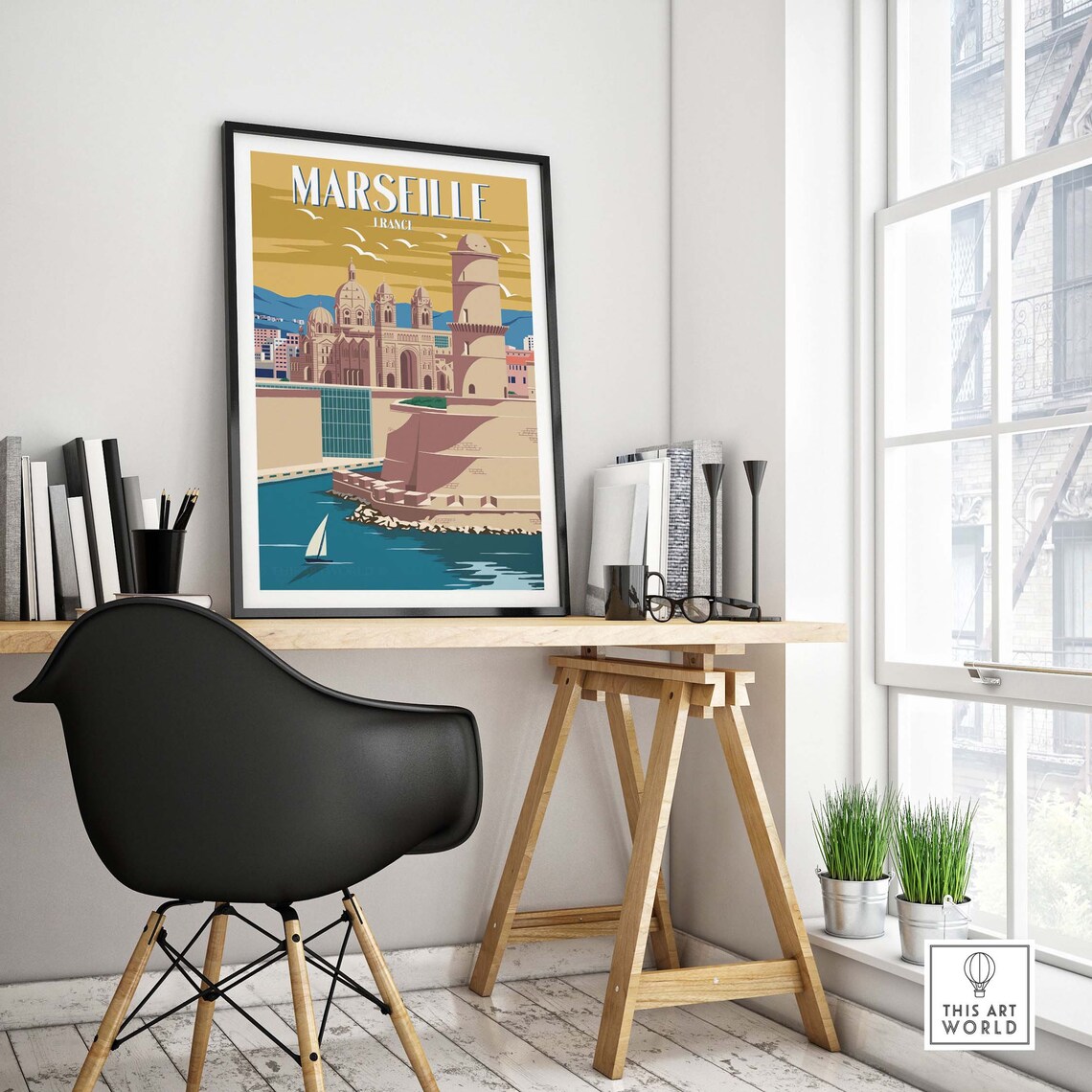 Marseille Travel Poster, French Riviera Wall Art - Image 4
