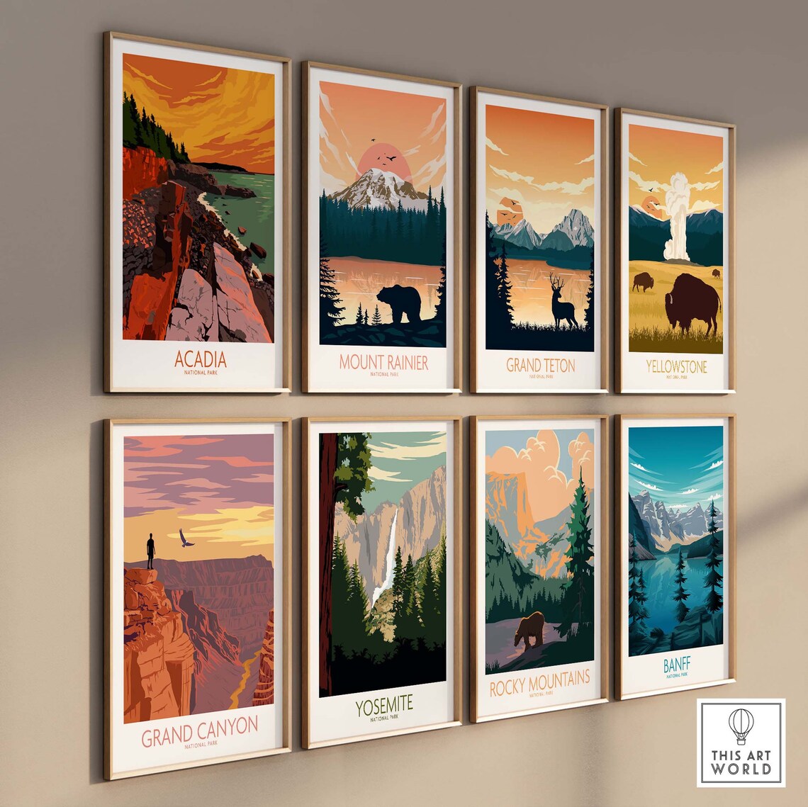 Acadia Travel Poster, Maine National Park Art Print - Image 3