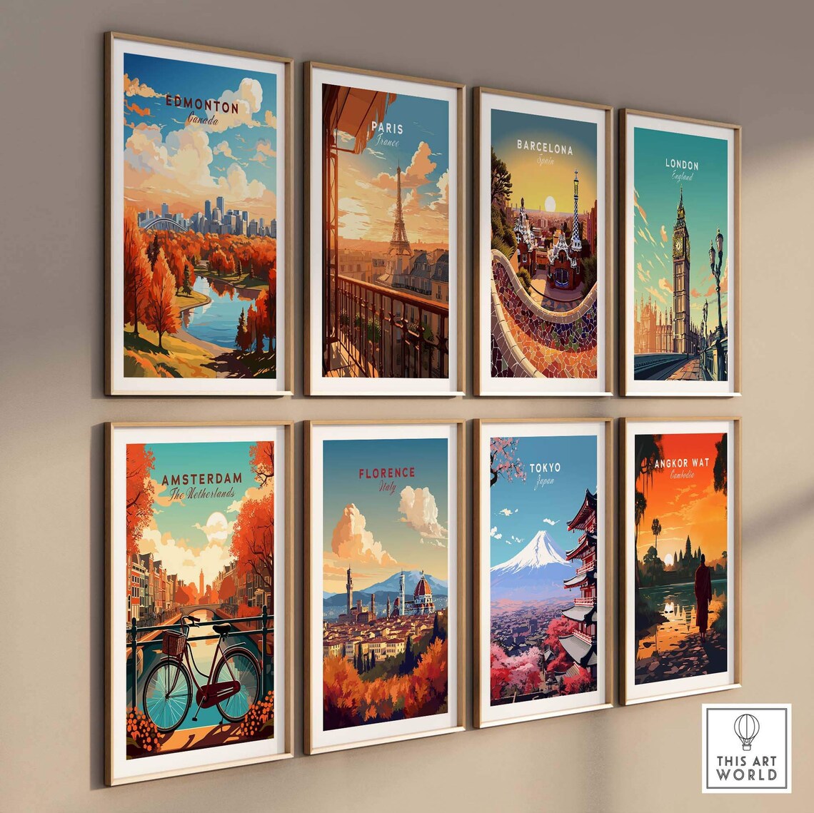 Edmonton Alberta Autumn River Valley Downtown Skyline Poster - Image 3