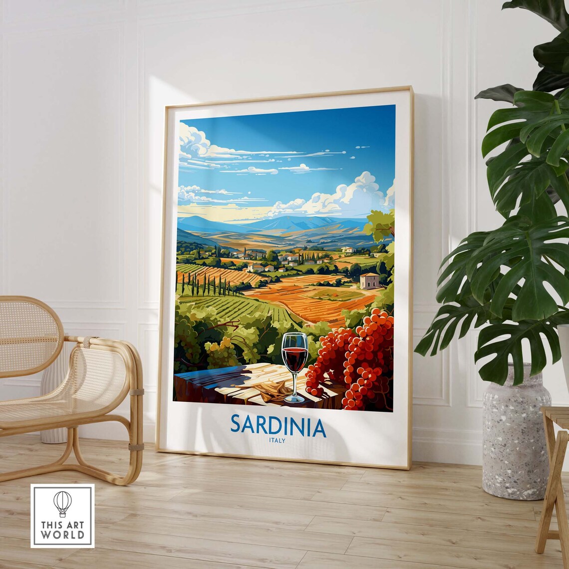 Sardinia Italy Travel Poster, Europe Wall Art - Image 3