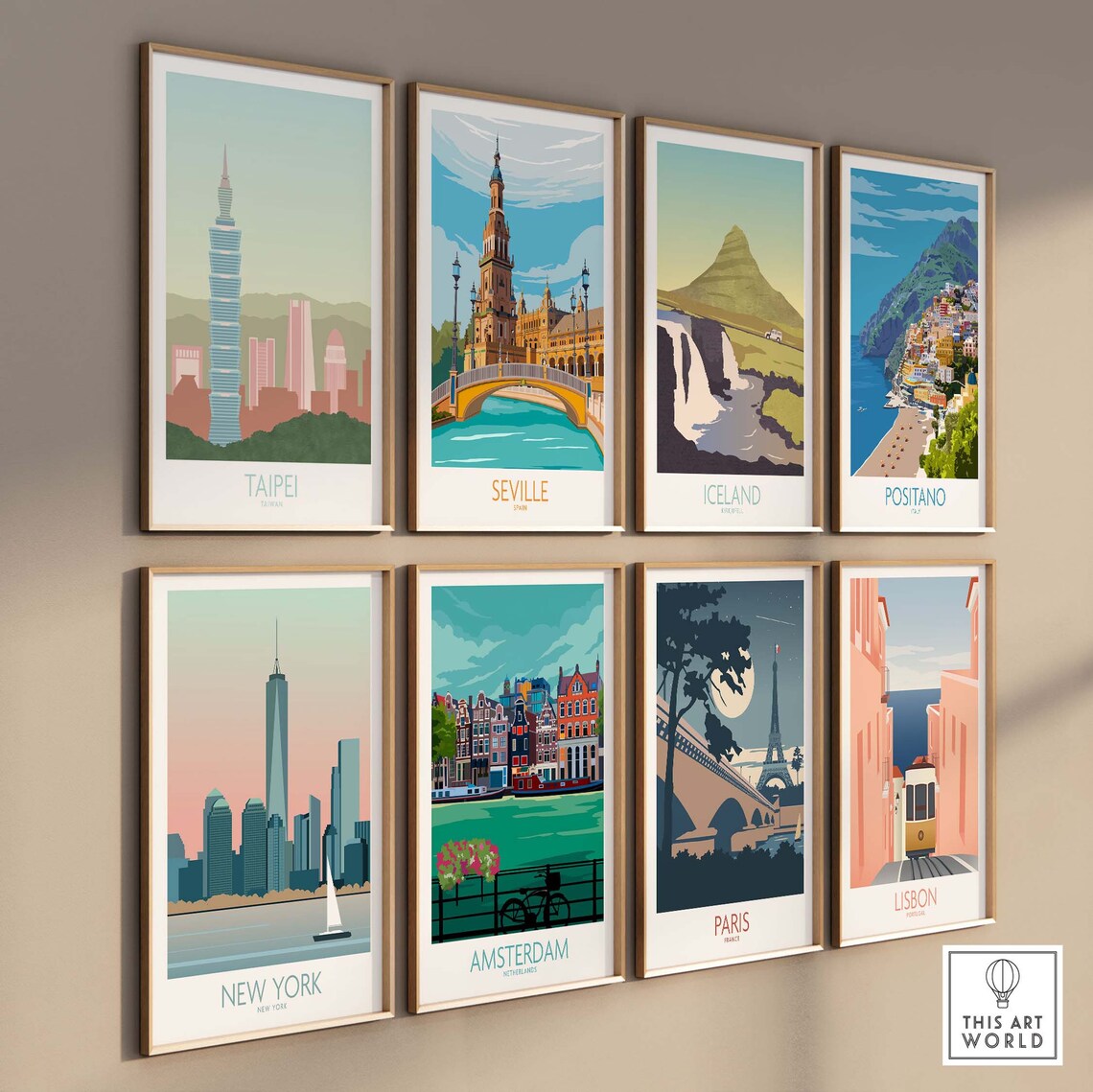 Taipei Travel Poster, Taiwan Wall Art Print - Image 3