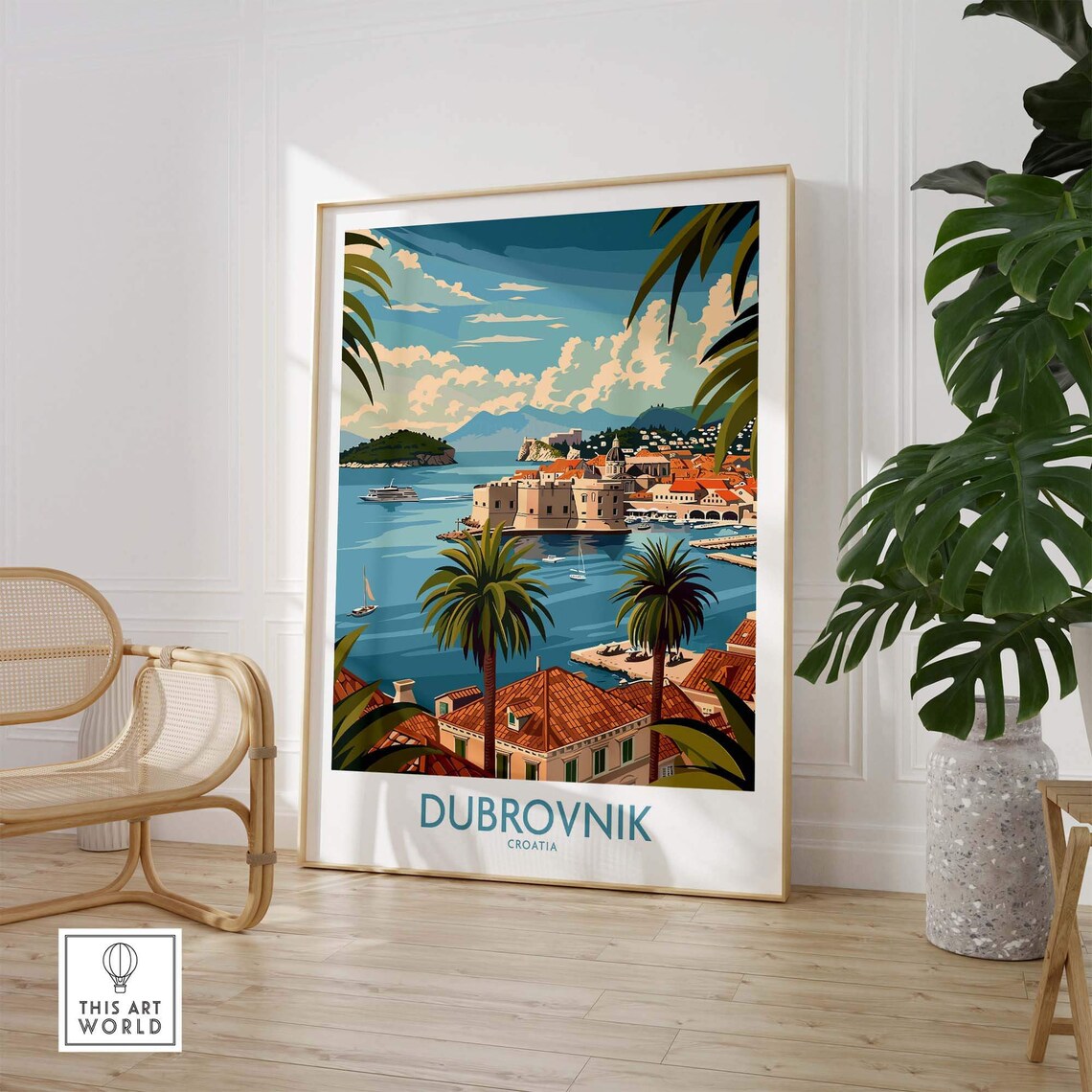 Dubrovnik Travel Poster, Croatia Wall Art - Image 3
