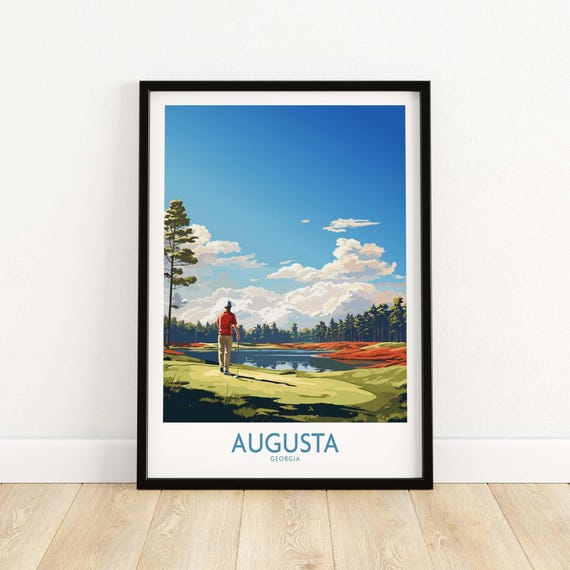 Augusta National Print The Masters Golf Poster Vintage Style Wall Art Course Decor Sports Memorabilia Gift For Fans