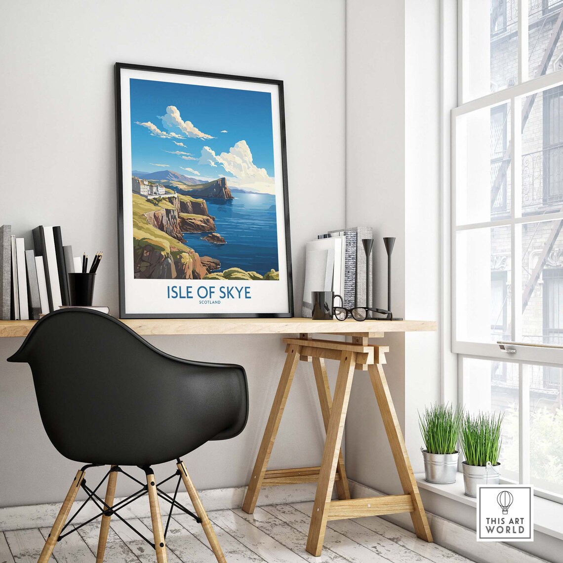 Isle Of Skye Modern Scotland Travel Poster Art Print