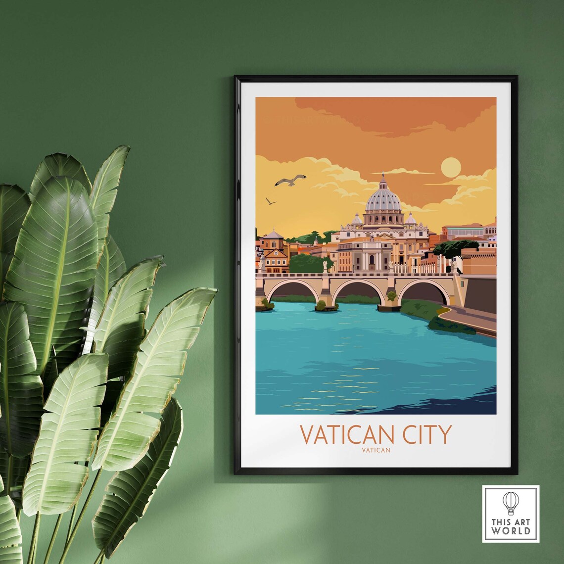Vatican Travel Poster, Rome Italy Art Print - Image 3