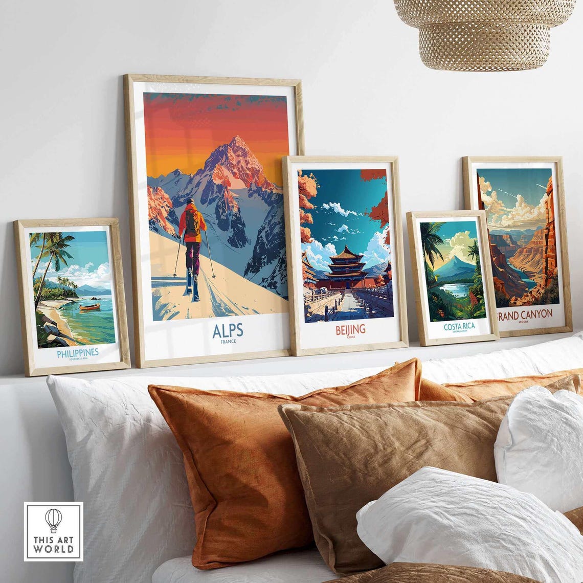 Alps Poster, Winter Sports Gift for Skier - Image 3
