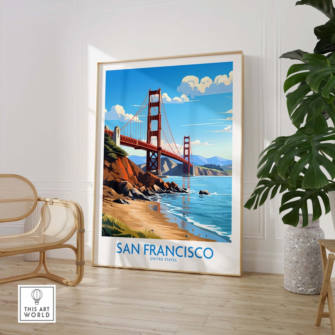San Francisco Travel Poster Art Print - Image 2