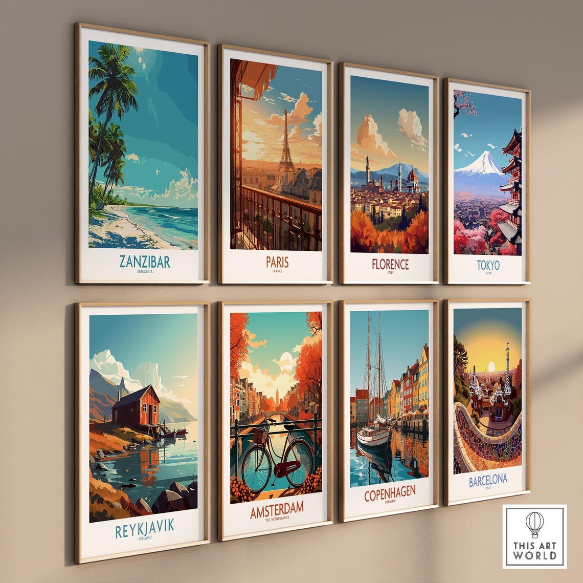 Zanzibar Travel Print Tanzania Poster Zanzibar Artwork Poster Gift Tanzania Home Decor Zanzibar Illustration Art Lover Tanzania Print - Image 3