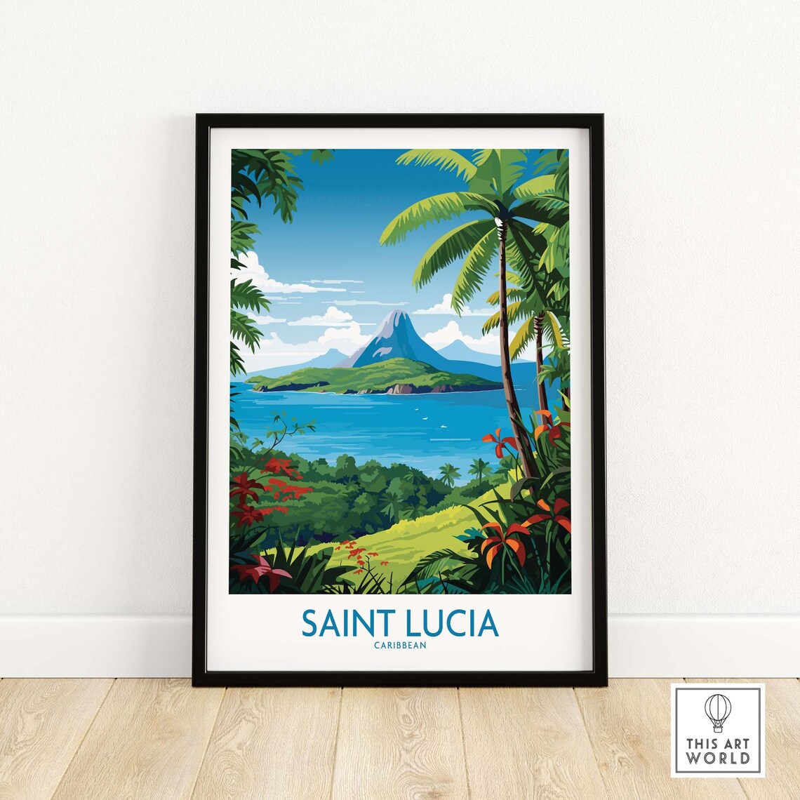 Saint Lucia Travel Poster, Place Wall Art Print - Image 4