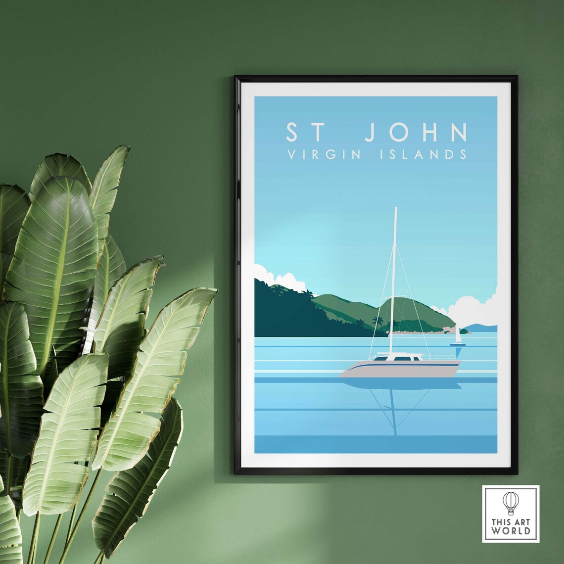 Virgin Islands St John Travel Poster, Island Artwork - Image 2
