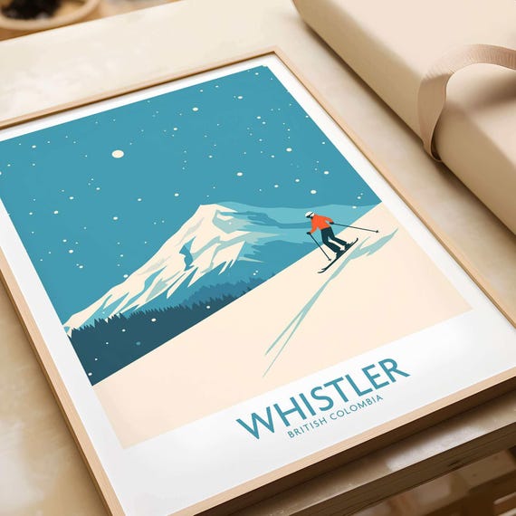 Whistler Ski Resort, Winter Sports Travel Poster