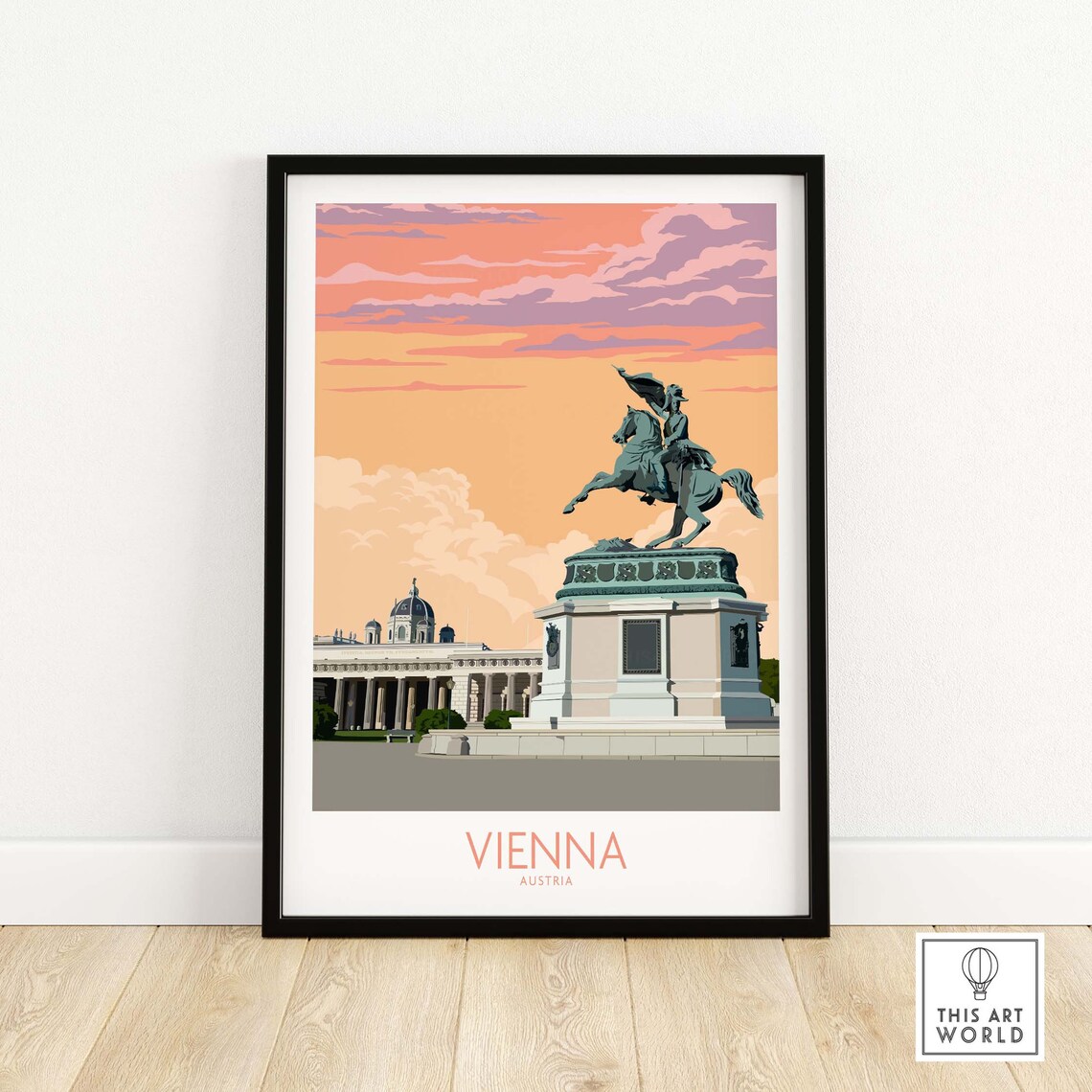 Vienna Austria Travel Poster, Europe Art Print