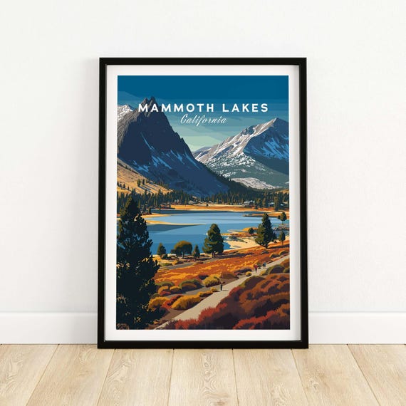 Mammoth Lakes Mountain Trail Print Sierra Nevada Poster Rustic Cabin Artwork Wilderness Wall Art Signed Landscape Gift Nature Decor