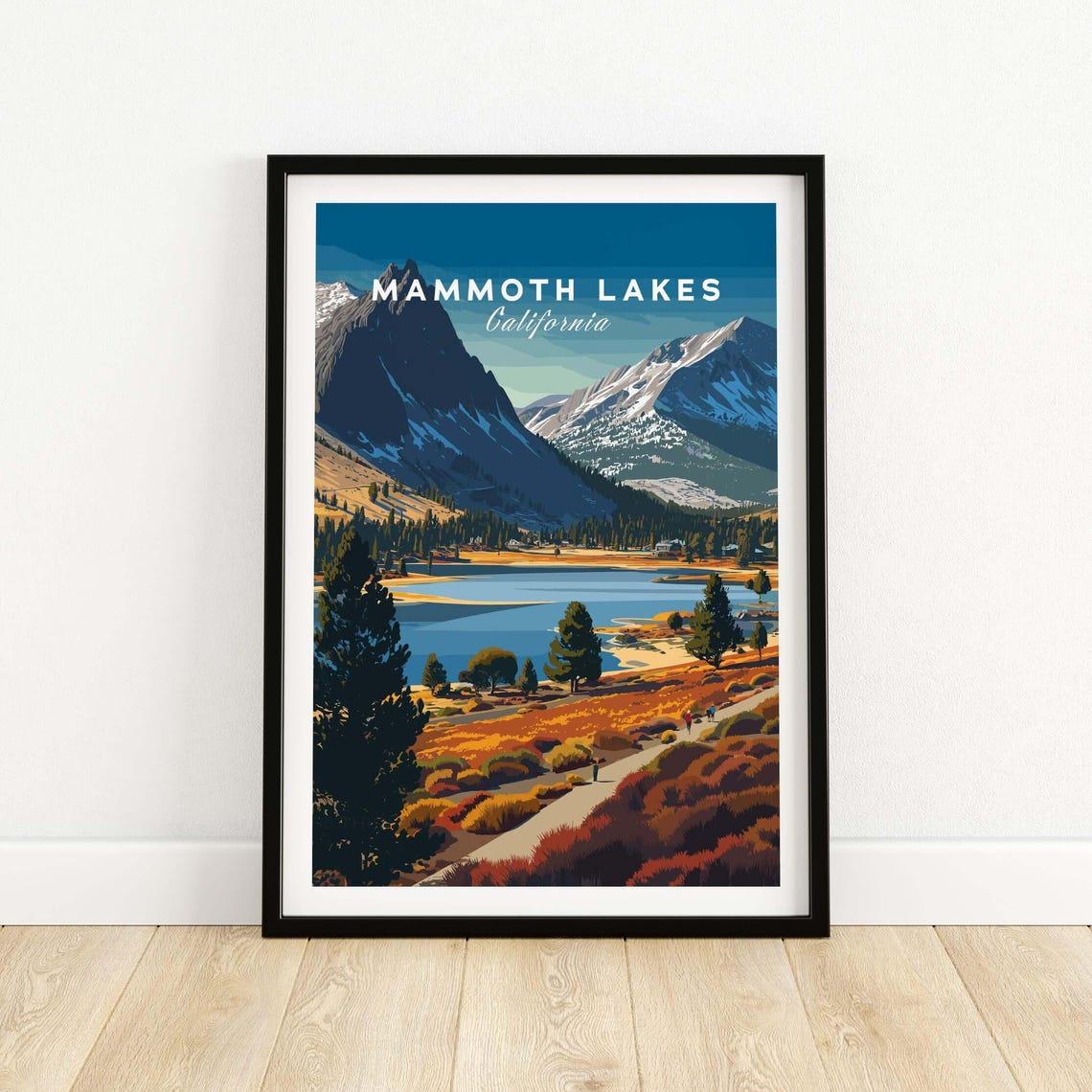 Mammoth Lakes Mountain Trail Print Sierra Nevada Poster Rustic Cabin Artwork Wilderness Wall Art Signed Landscape Gift Nature Decor