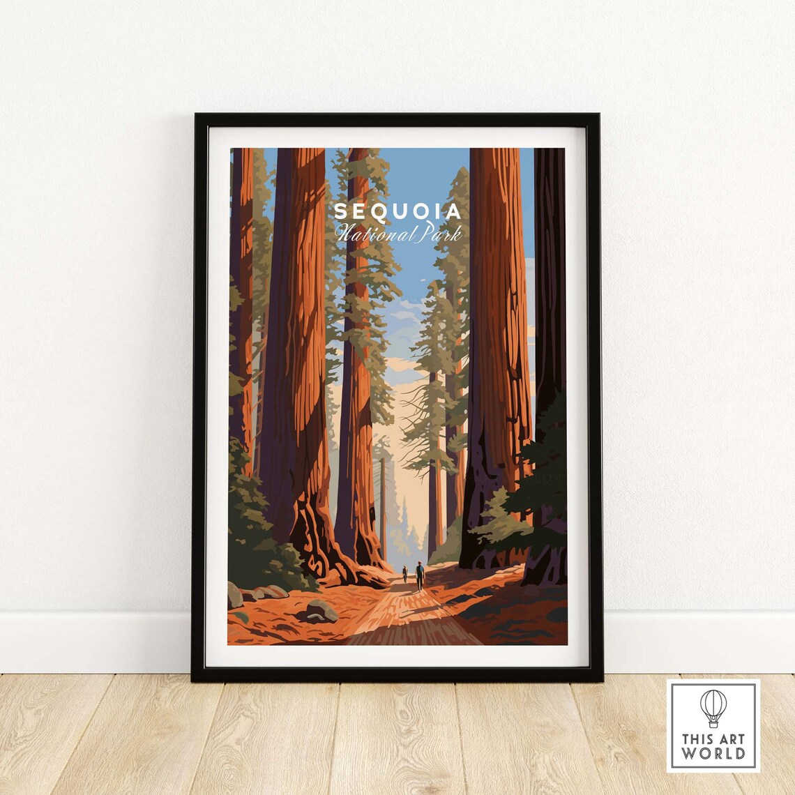 Sequoia National Park Giant Redwood Trees Forest Trail Poster