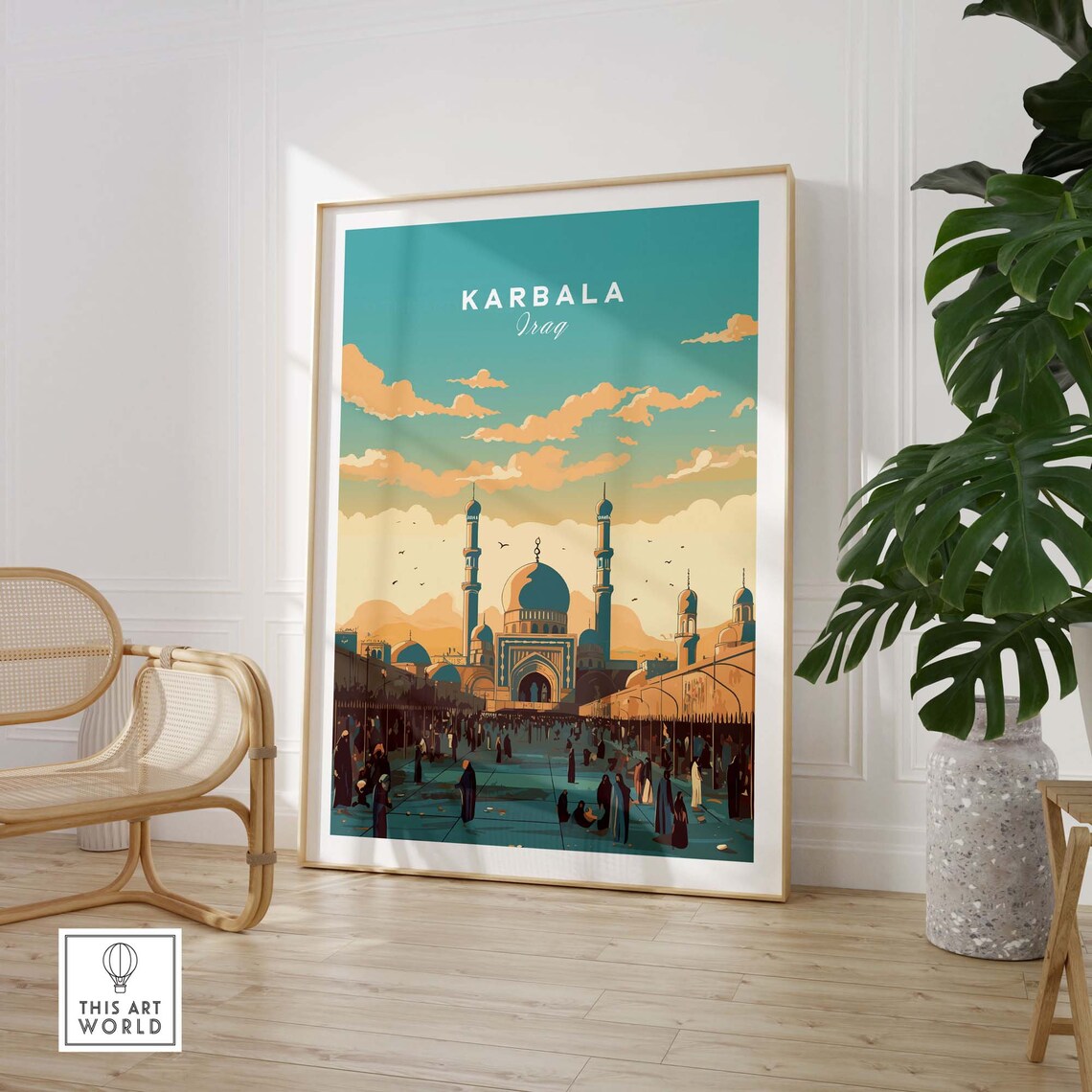 Karbala Iraq Travel Poster, Middle East Travel Poster - Image 3