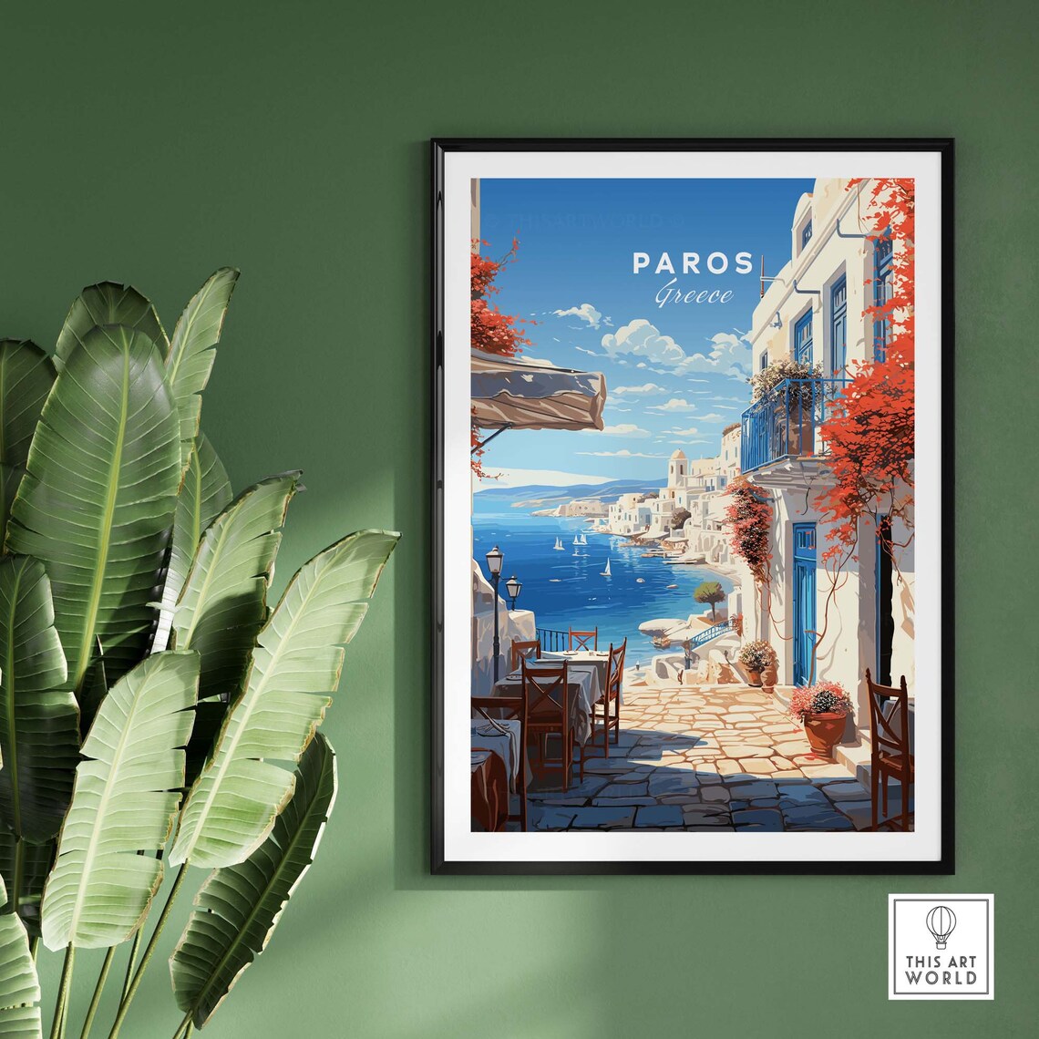Paros Travel Poster, Greek Island Wall Art Print - Image 2