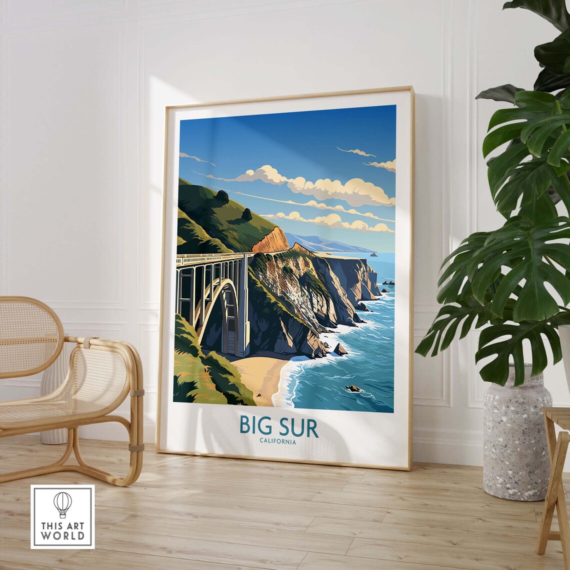 Big Sur Travel Poster, Home Decor Art Print - Image 3