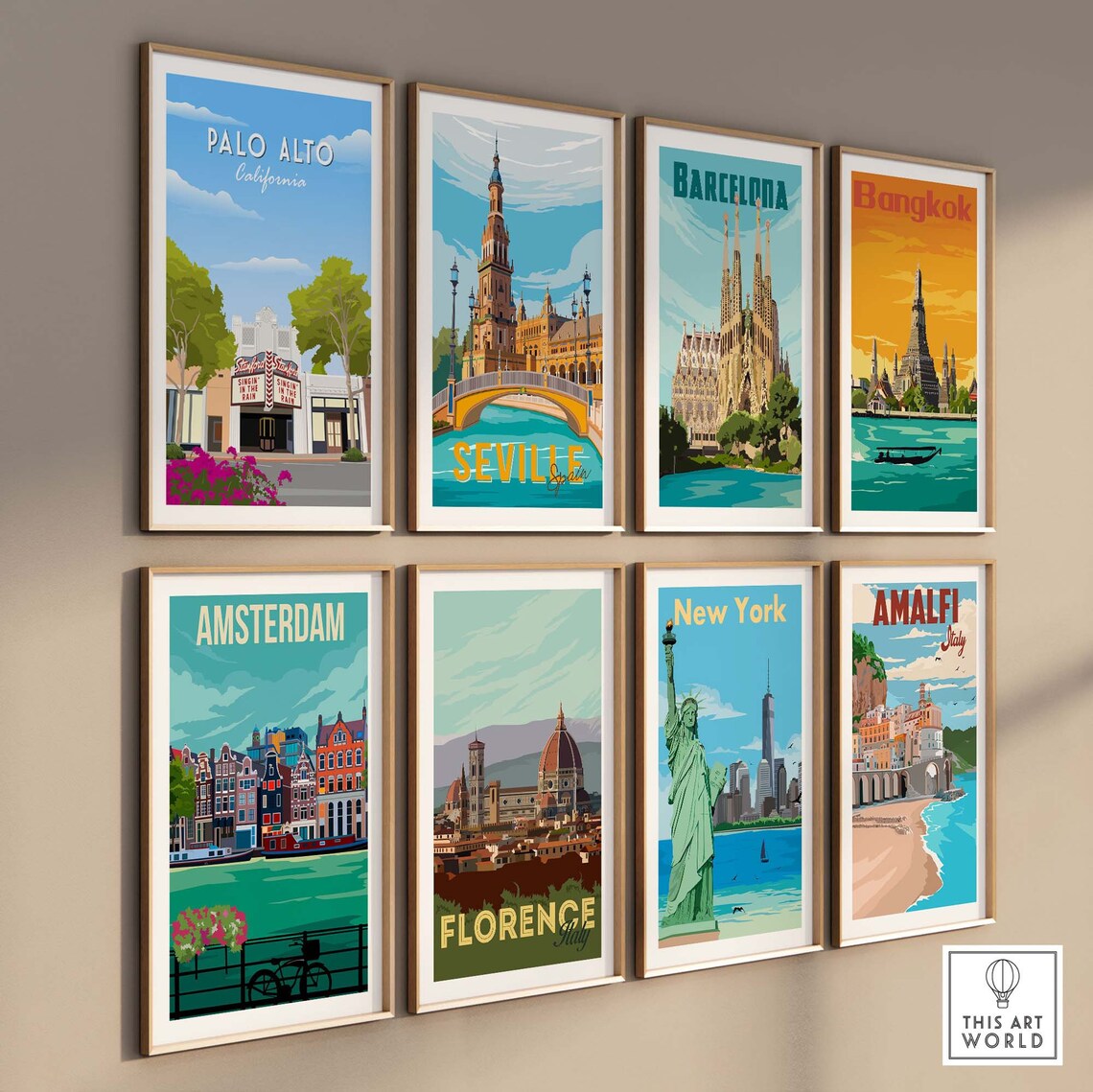 Stanford Theatre Palo Alto California Travel Poster Print Palo Alto Wall Art - Image 3