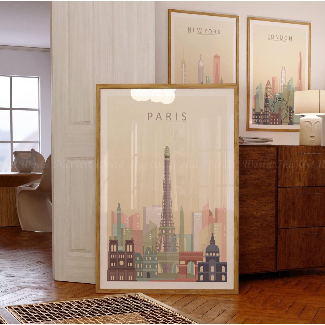 Paris Skyline Minimalist Travel Poster - Image 3