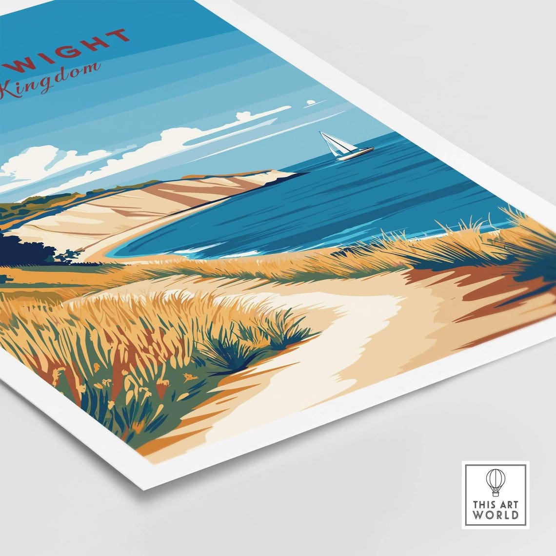 Isle Of Wight England Travel Poster, Illustration - Image 5