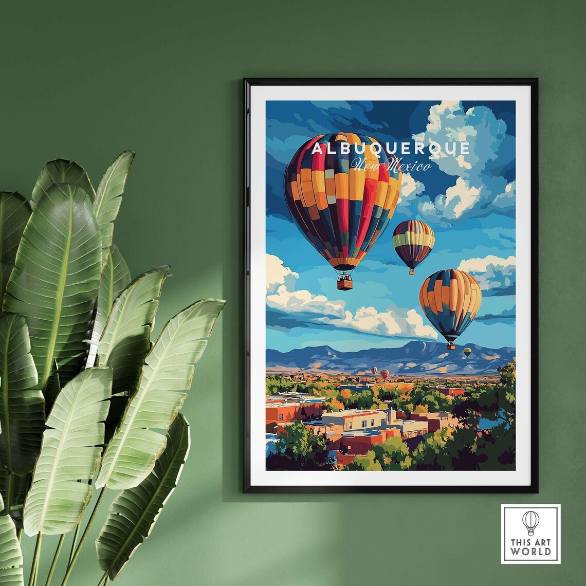 Albuquerque New Mexico Hot Air Balloons Fiesta Travel Poster - Image 2