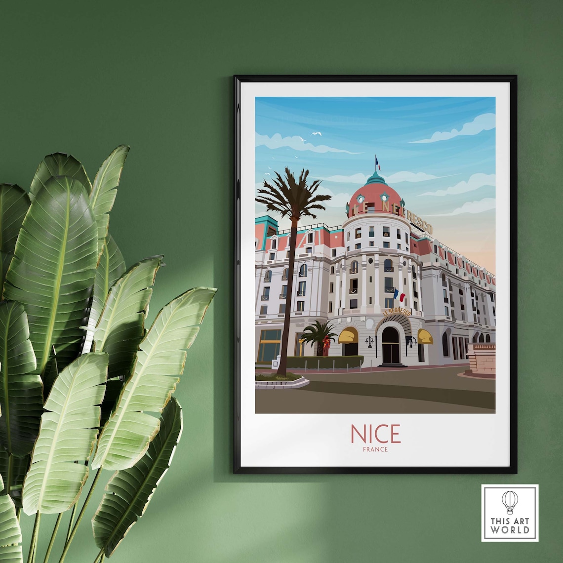 Nice France Travel Poster, French Riviera Print - Image 2