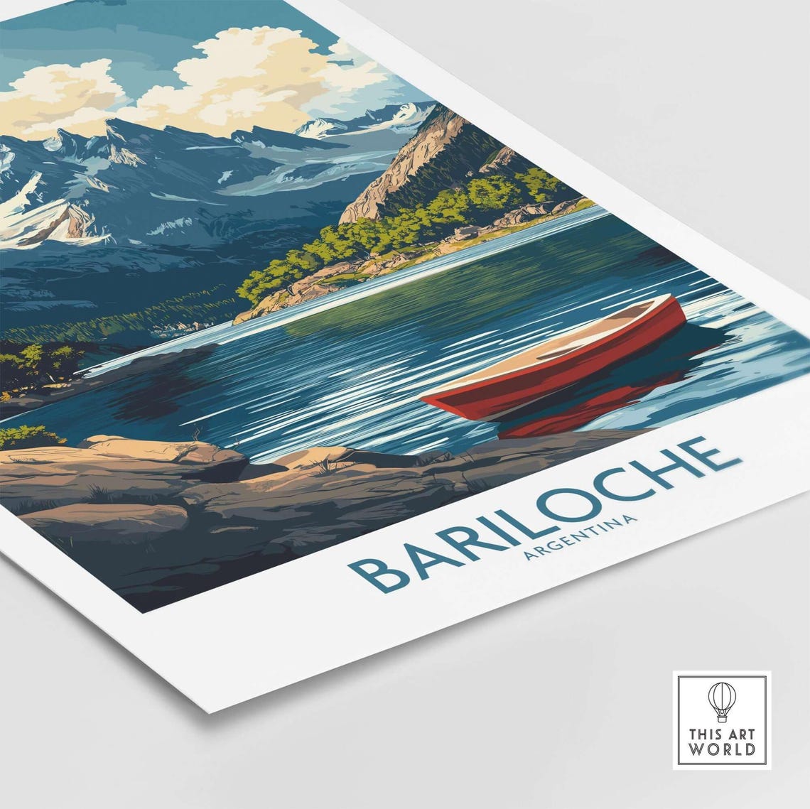 Bariloche Wall Art Print Bariloche Travel Gift Bariloche Wall Decor Argentina Art Print - Image 4
