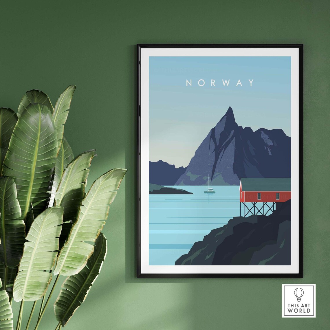 Norway Travel Poster, Scandinavian Wall Art Print - Image 2
