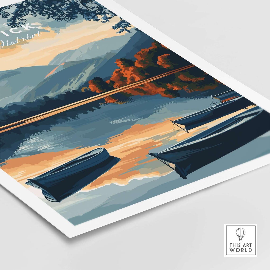 Keswick Wall Art Poster, Lake District Decor - Image 5