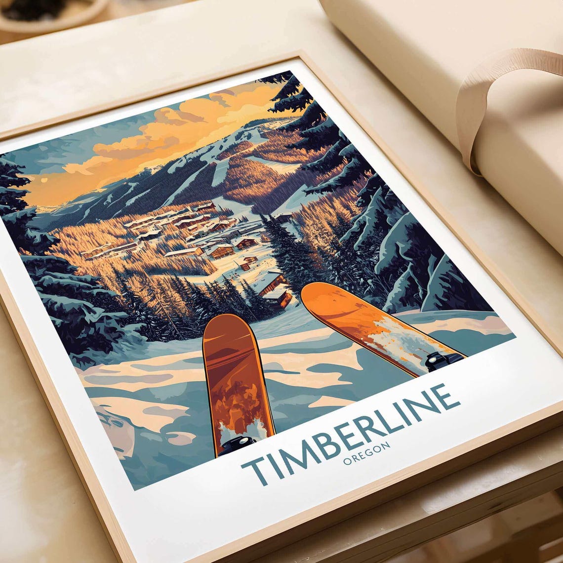 Timberline Oregon Ski Resort Travel Poster