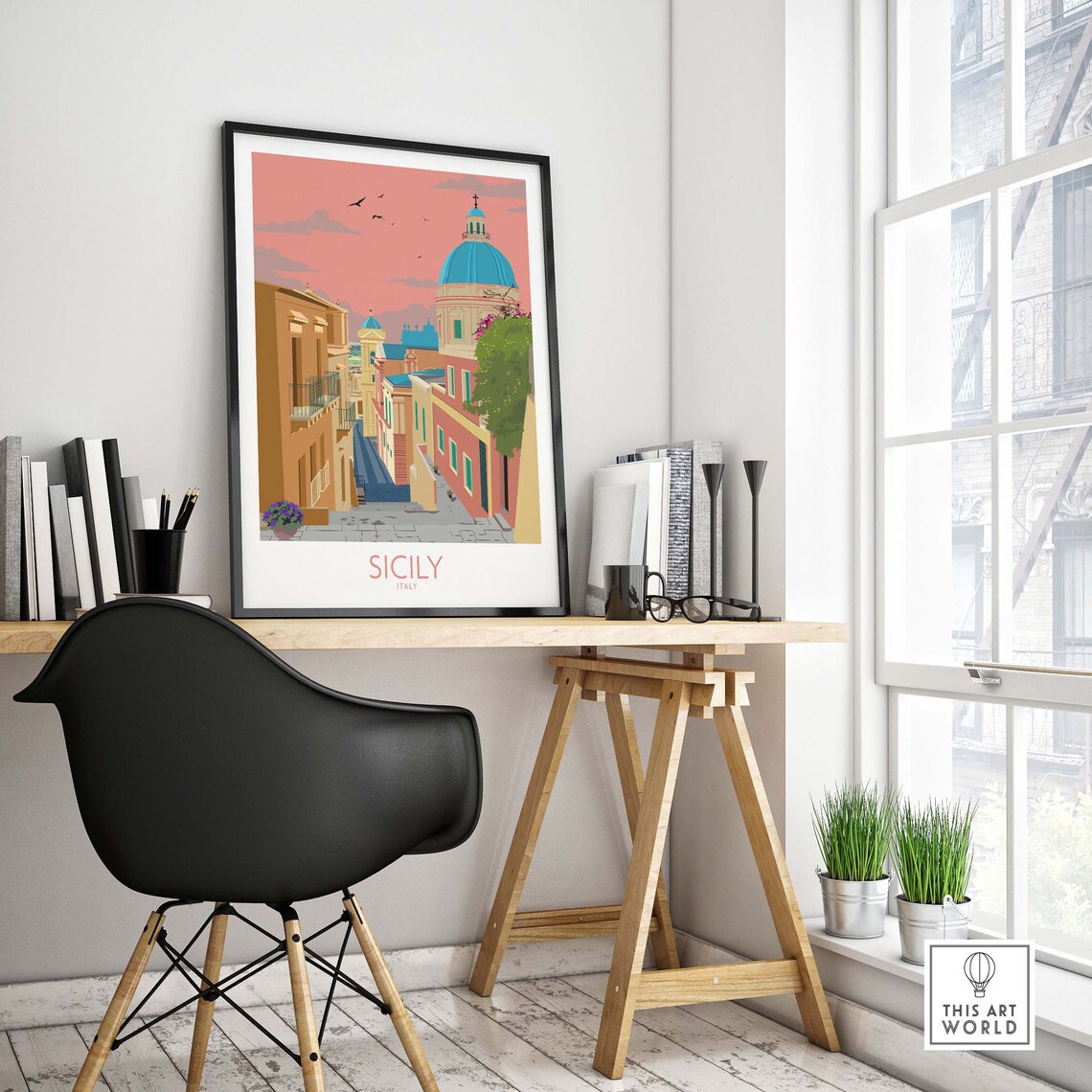 Sicily Italy Travel Poster, Place-Inspired Wall Art Print - Image 4