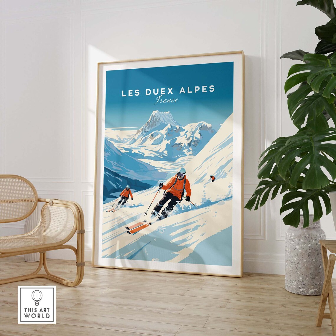 Les Deux Alpes France Travel Poster, Wall Art Print - Image 2