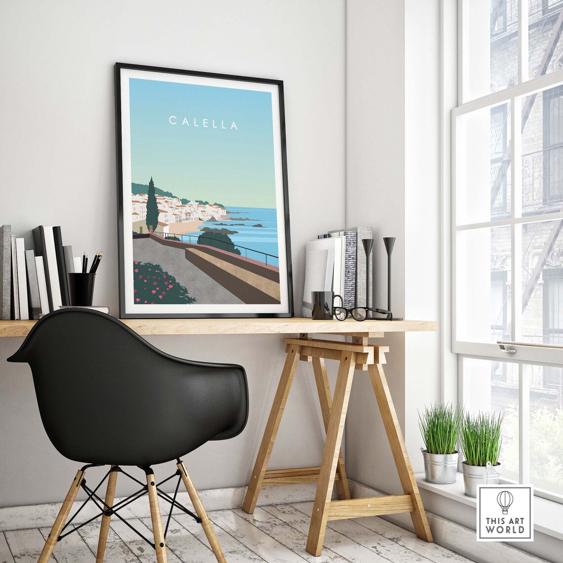 Calella Spain Minimal Travel Poster, Costa Brava - Image 4