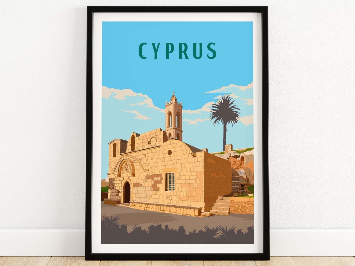 Cyprus European Island Travel Poster