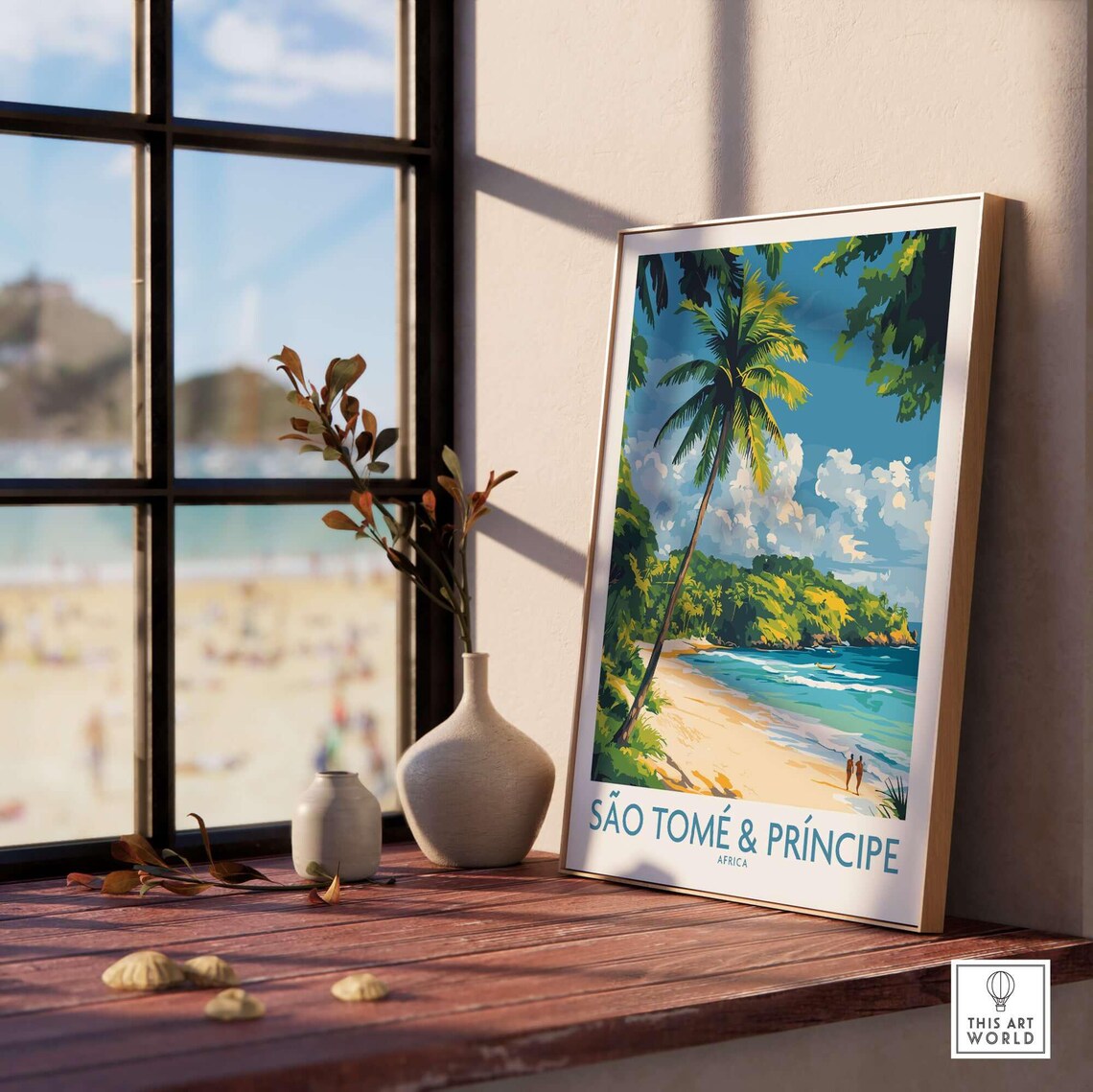 Sao Tome Wall Art Print, Africa Living Room Decor - Image 3