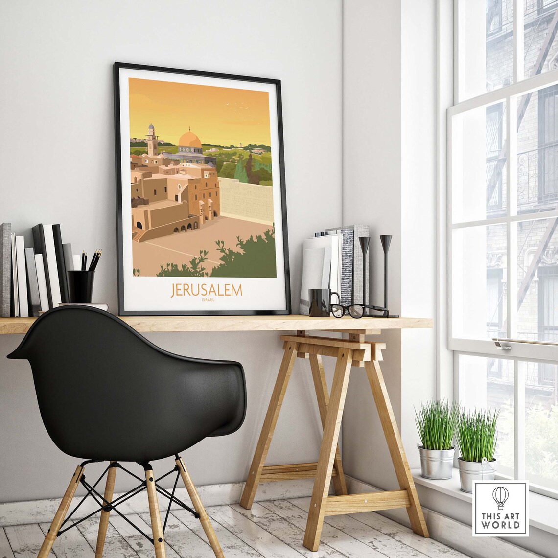 Jerusalem Travel Poster, Israel Home Decor - Image 4