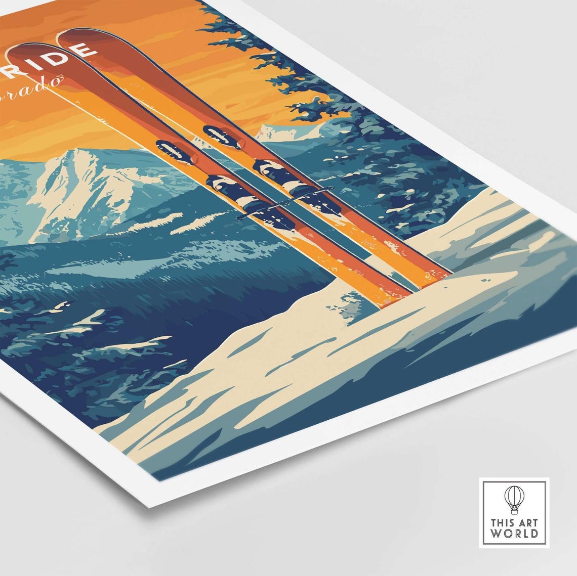 Skiing Wall Art, Telluride Winter Sports Decor - Image 5