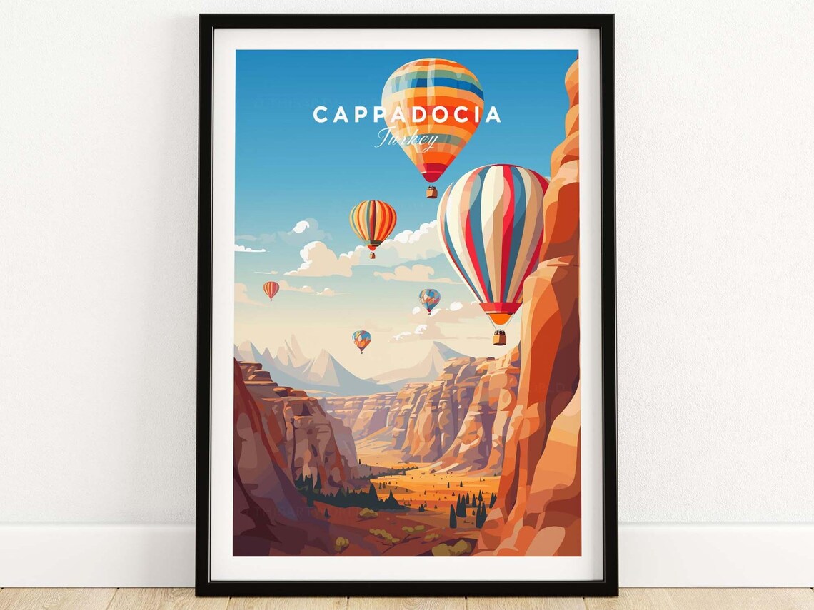 Cappadocia Turkey Travel Poster Art Print
