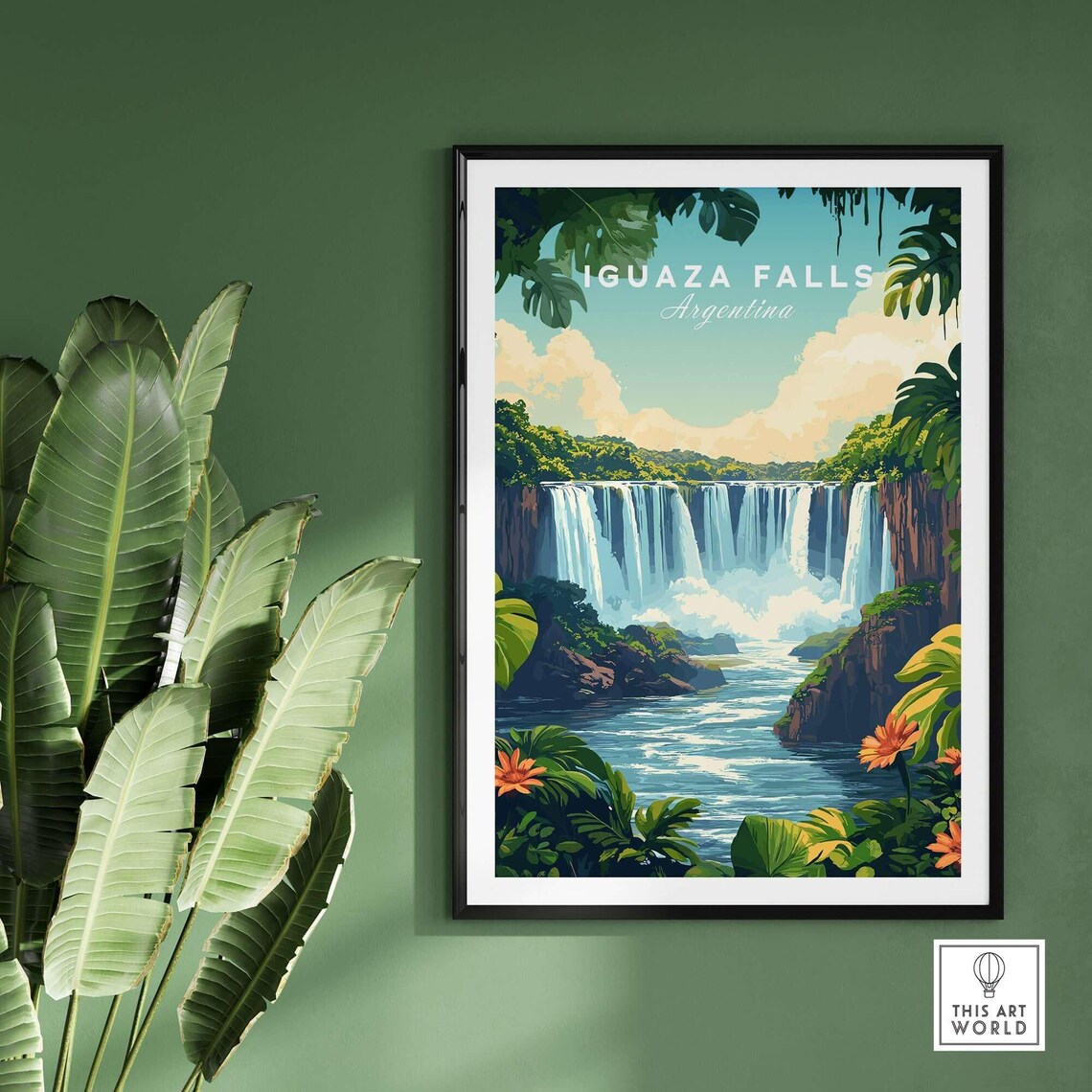 Iguazu Falls Travel Poster, Argentina Landscape Print - Image 2