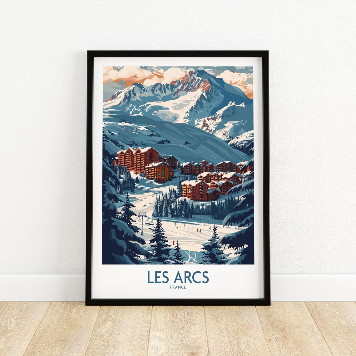 Les Arcs France Winter Sports Travel Poster - Image 5